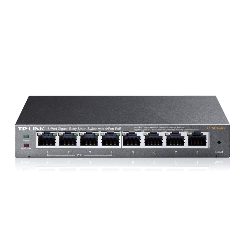 سوئیچ شبکه 8 پورت تی پی لینک مدل TL-SG108PE