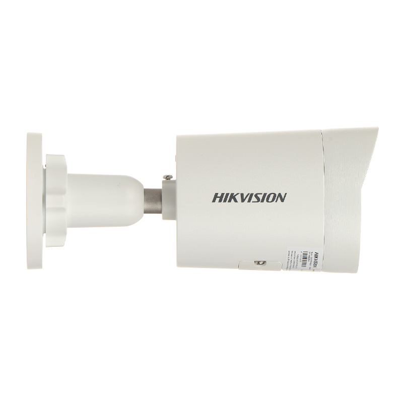 دوربین مداربسته هایک ویژن DS-2CD2023G2-I که به رنگ سفید است، از بغل دیده می شود